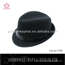 Chapéu de feltro fedora de aba curta e preto masculino à venda
